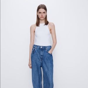 White Zara halter bodysuit